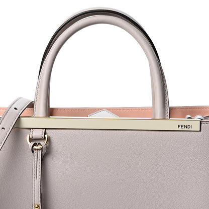 Fendi Vitello Dolce Petite 2Jours Tote Grigio Polvere Baby Pink 6 of 8