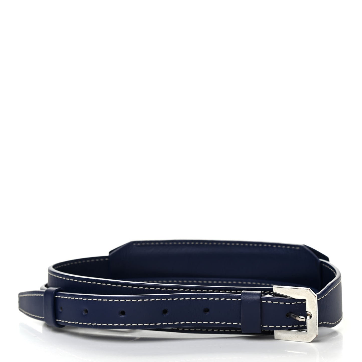 Calfskin Shoulder Strap Navy Blue