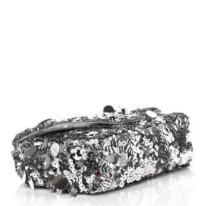Chanel Sequin Mini Rectangular Flap Silver 4 of 9