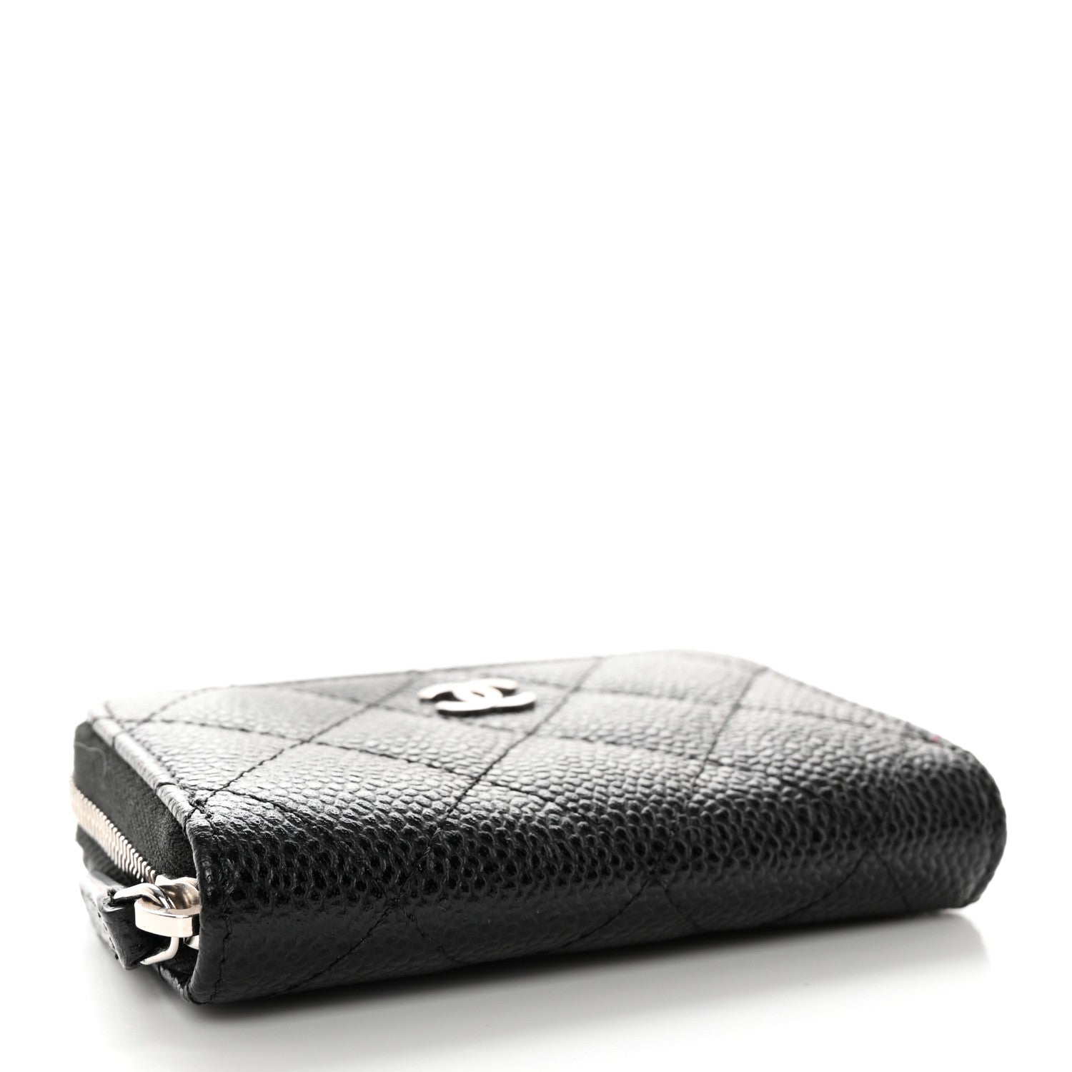 Chanel Caviar Quilted Zip Coin Purse Black 4 of 10