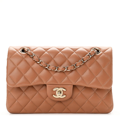 Chanel Lambskin Quilted Small Double Flap Brown 1 of 10