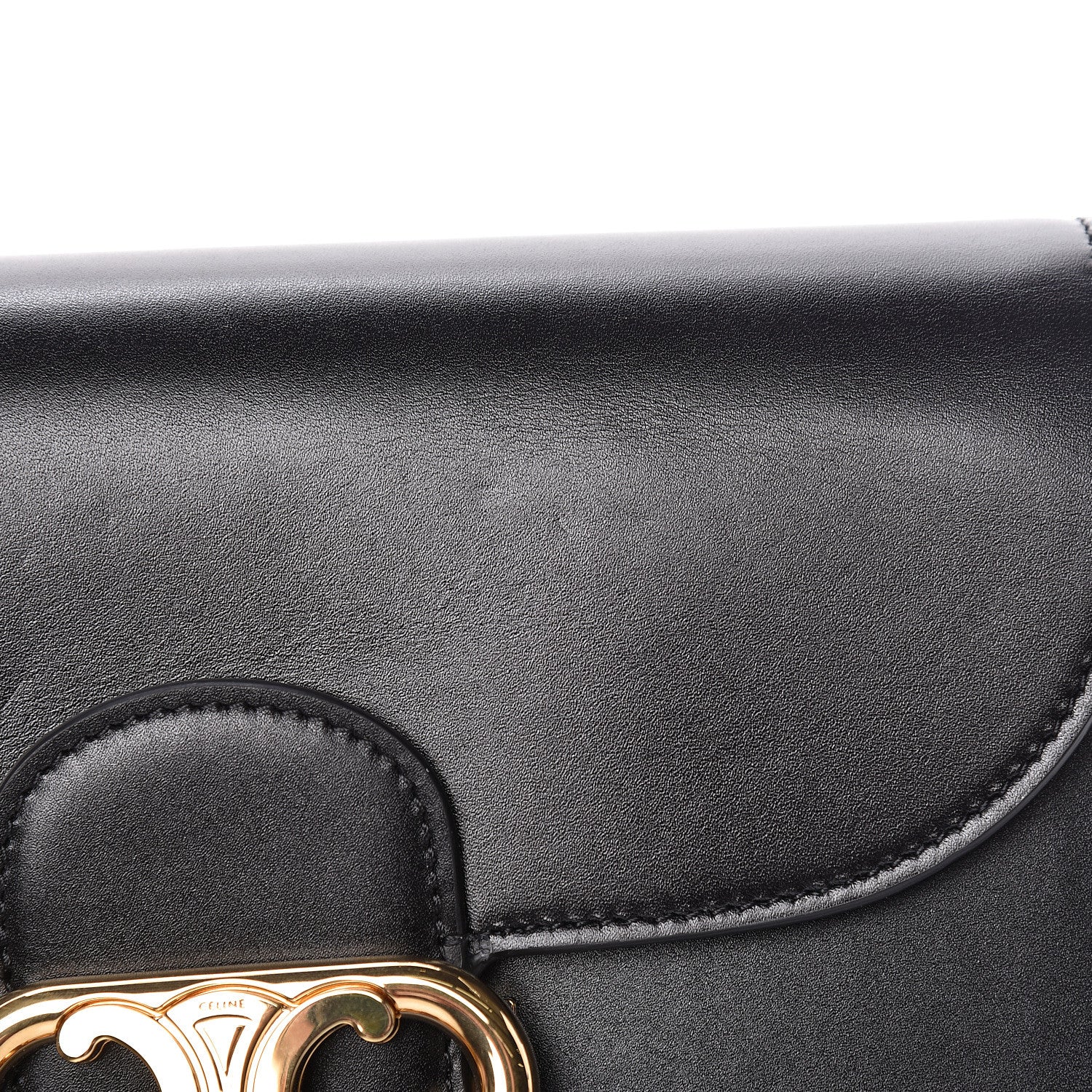 Celine Shiny Calfskin Medium Chain Maillon Triomphe Black 12 of 12