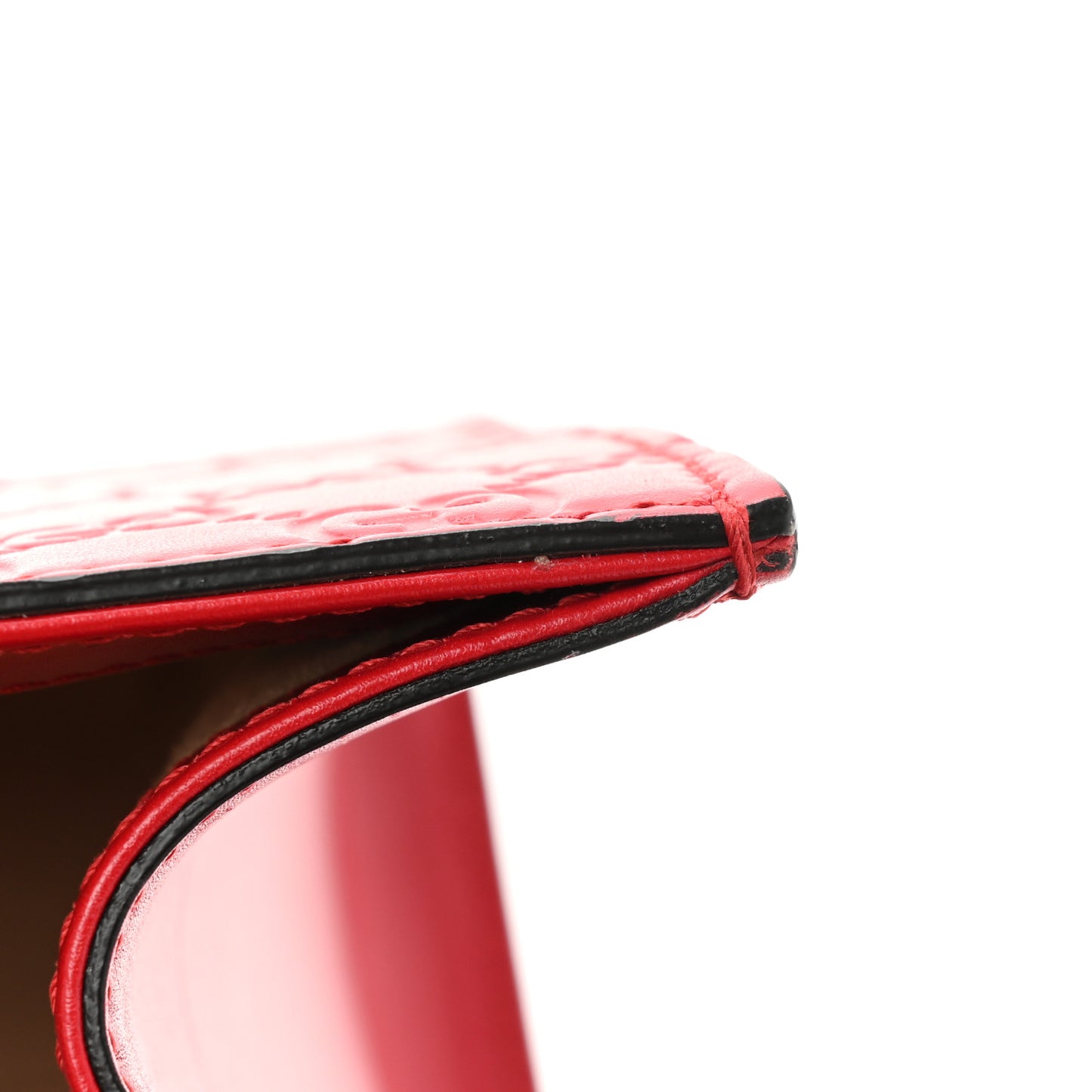 Guccissima Signature Small Padlock Top Handle Bag Hibiscus Red
