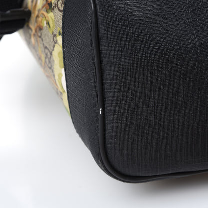 Gucci GG Supreme Monogram Blooms Medium Day Backpack Beige New Military Black 14 of 16