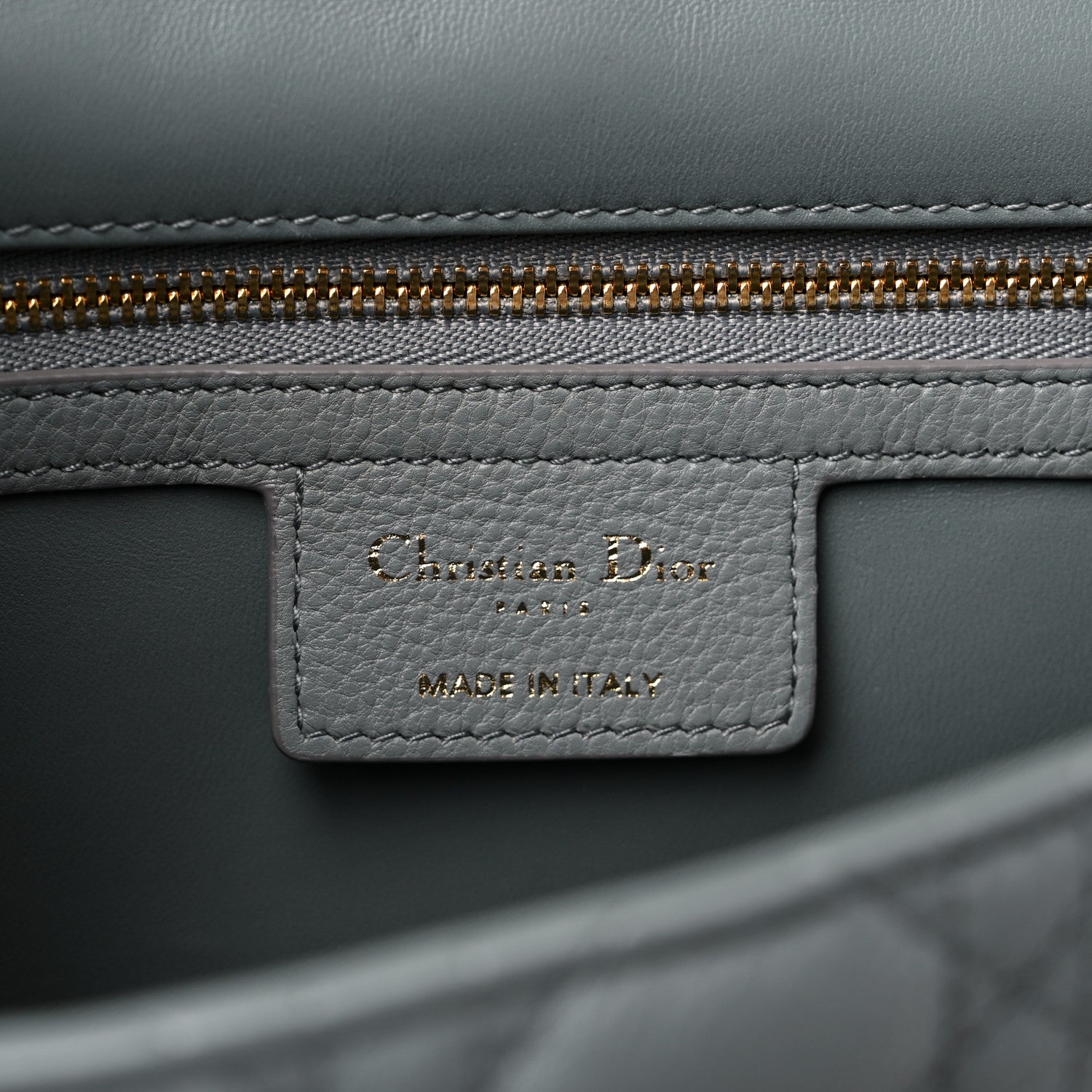 Christian Dior Supple Calfskin Cannage Medium Caro Bag Ethereal Grey 6 of 11