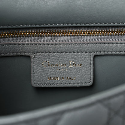 Christian Dior Supple Calfskin Cannage Medium Caro Bag Ethereal Grey 6 of 11