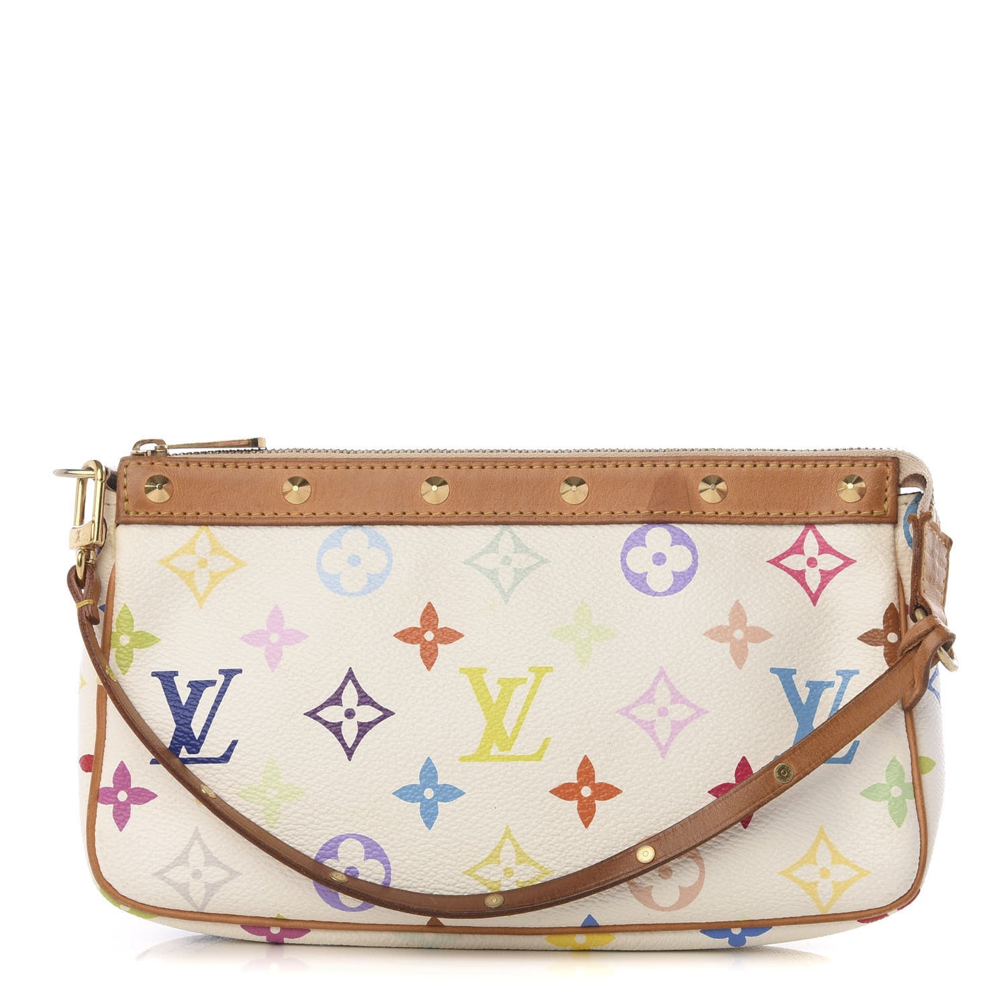 Monogram Multicolor Pochette Accessories White