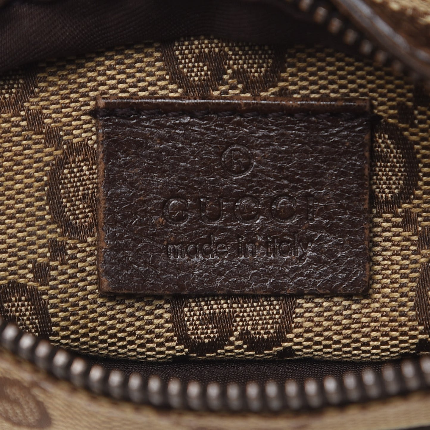 Monogram Web Belt Bag Dark Brown