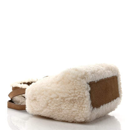 Telfar X UGG Suede Shearling Reverse Small Shopping Bag Natural 4 of 9
