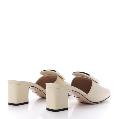 Gucci Malaga Kid Crystal Square G Madelyn Mules 38.5 Vintage White 4 of 10