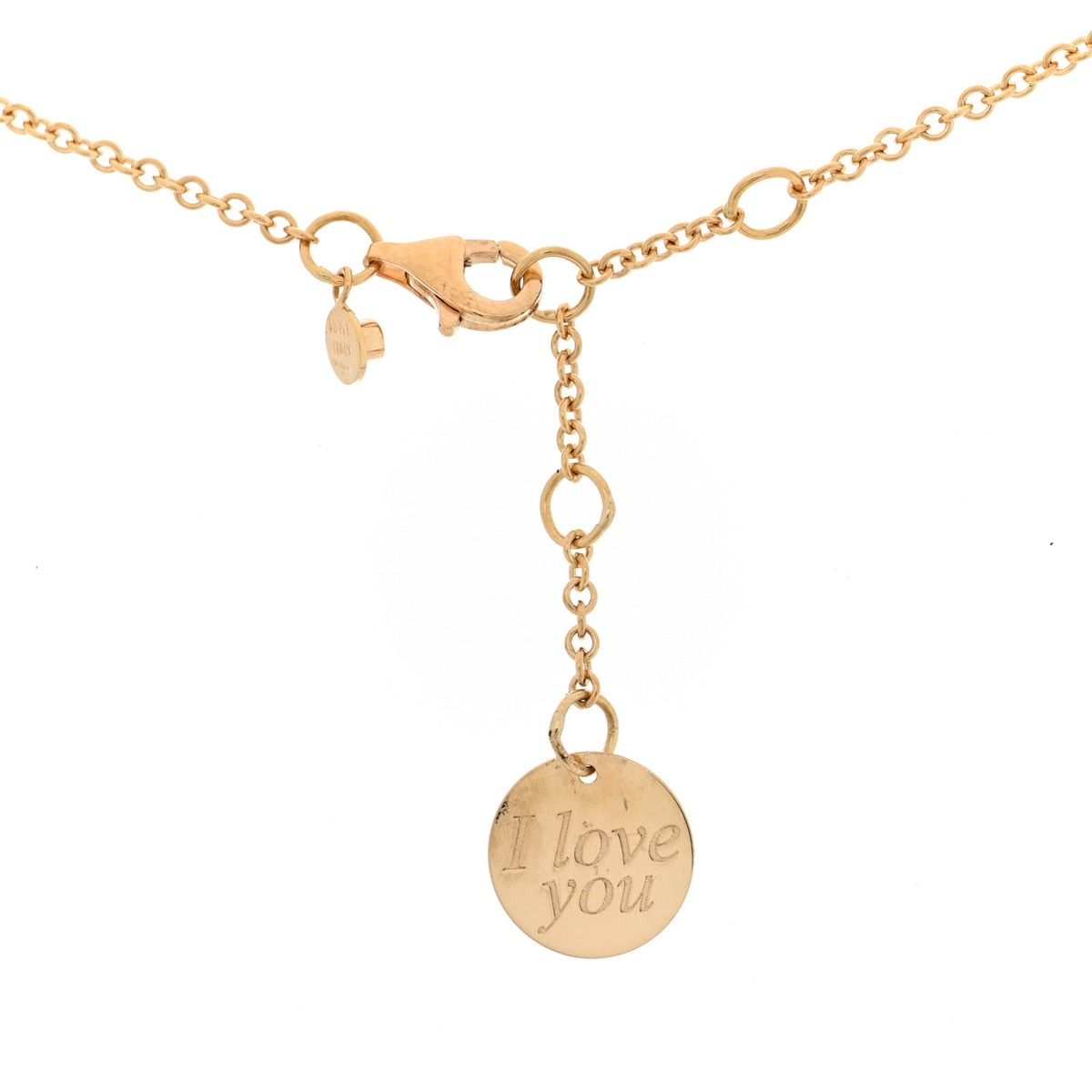 18K Yellow Gold Love Plus Charm Necklace