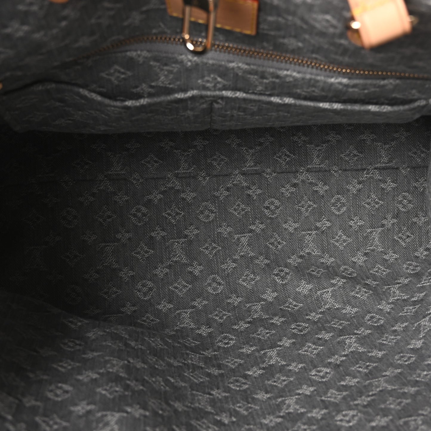 Monogram Denim Onthego MM Washed Gray