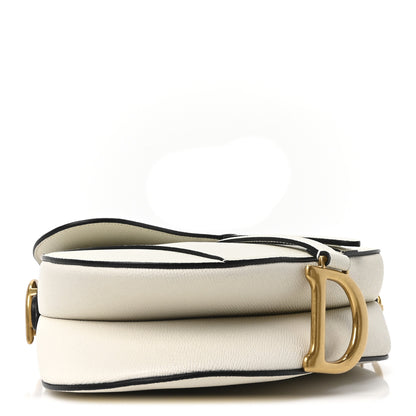 Christian Dior Grained Calfskin Saddle Bag White 4 of 10