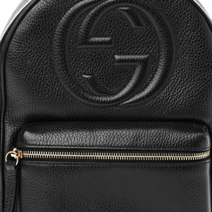 Gucci Pebbled Calfskin Soho Chain Backpack Black 8 of 13