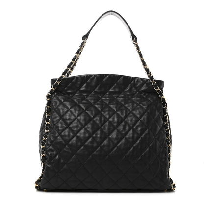 Chanel Calfskin Quilted Large Chain Me Hobo Black 1 of 10