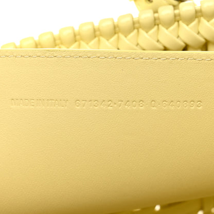 Balenciaga Varnished Faux Calfskin Braided XS Bistro Basket Pale Yellow 7 of 10