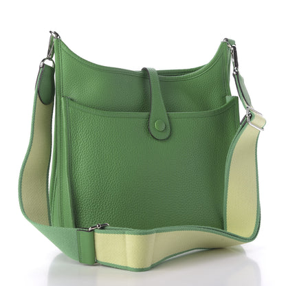 Hermes Taurillon Clemence Amazone Evelyne III PM Bambou 3 of 8