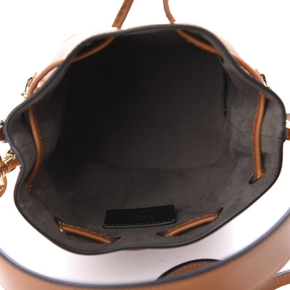 Fendi Vitello King F is Fendi Logo Embossed Mini Mon Tresor Bucket Bag Cuoio 6 of 11