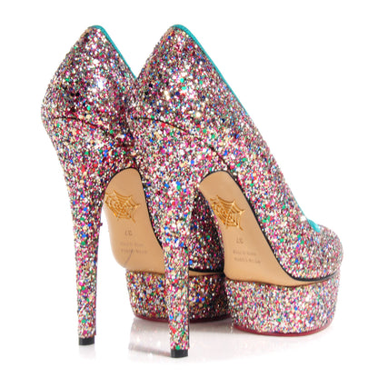 FASHIONPHILE CHARLOTTEOLYMPIAGlitterPriscillaPlatformPump37Multicolor 3 of 6