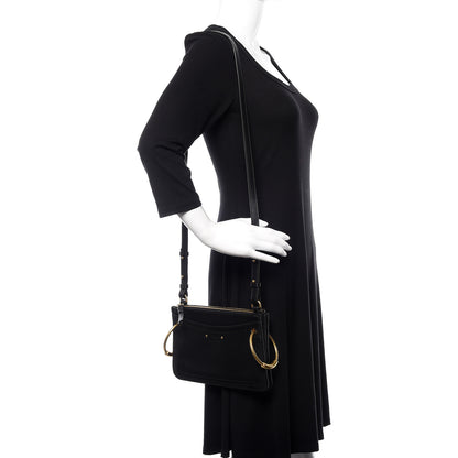 Chloe Calfskin Suede Small Roy Bag Black 2 of 15