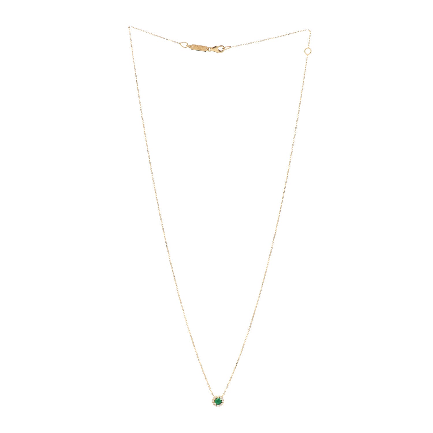 Suzanne Kalan 18K Yellow Gold Diamond Emerald Pendant Necklace 3 of 5