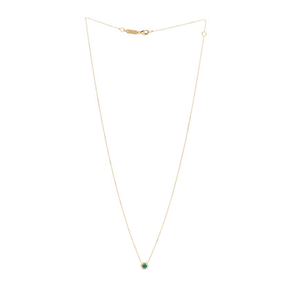 Suzanne Kalan 18K Yellow Gold Diamond Emerald Pendant Necklace 3 of 5