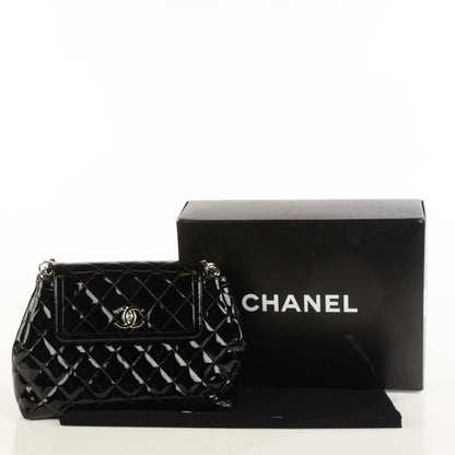 Chanel Patent Quilted Coco Shine Large Accordion Flap Black 5 of 9