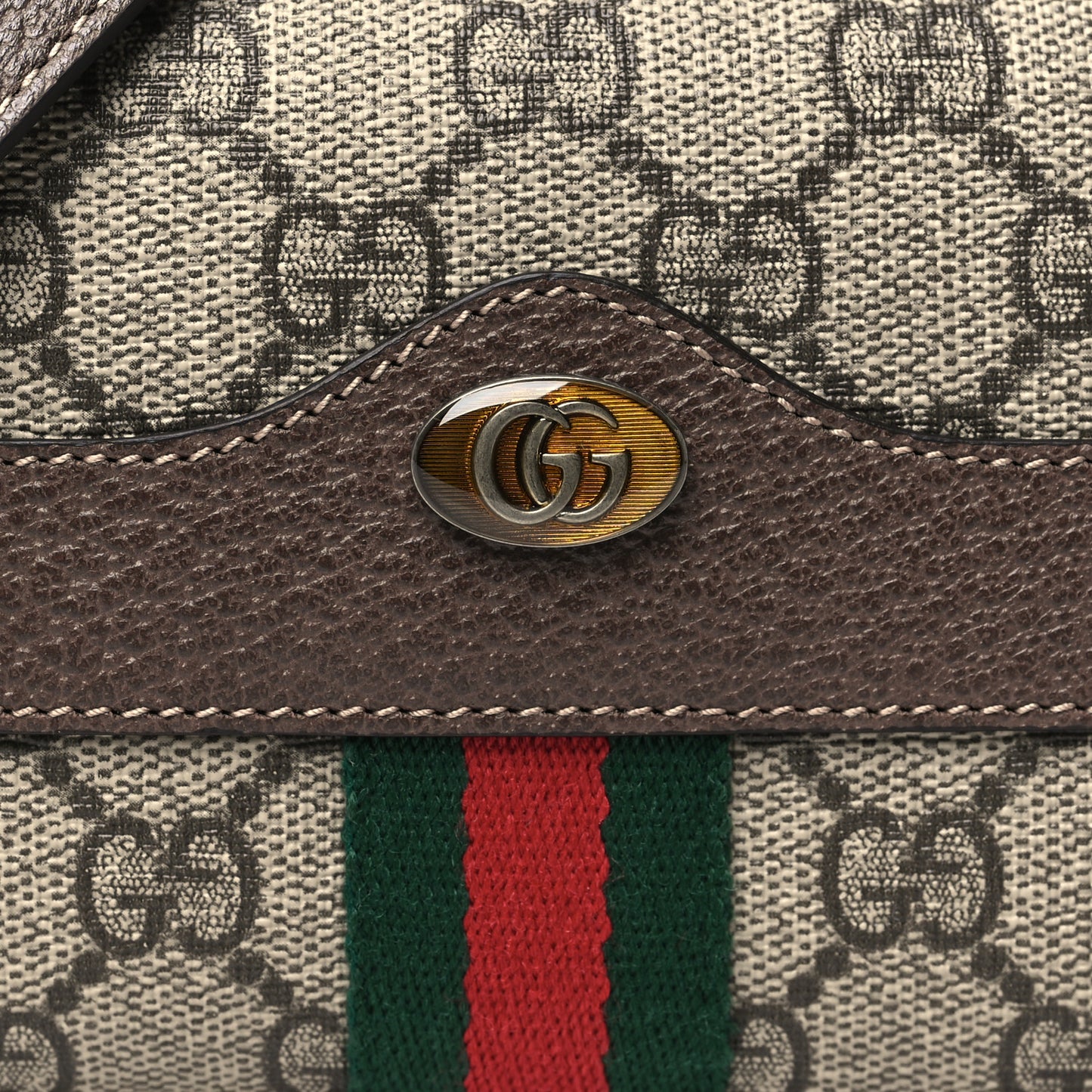 GG Supreme Monogram Web Mini Ophidia GG Bag Brown