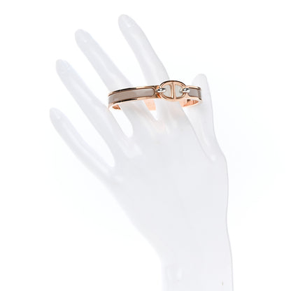 Hermes Enamel Mini Clic Chaine d'Ancre Bracelet PM Marron Glace 4 of 5