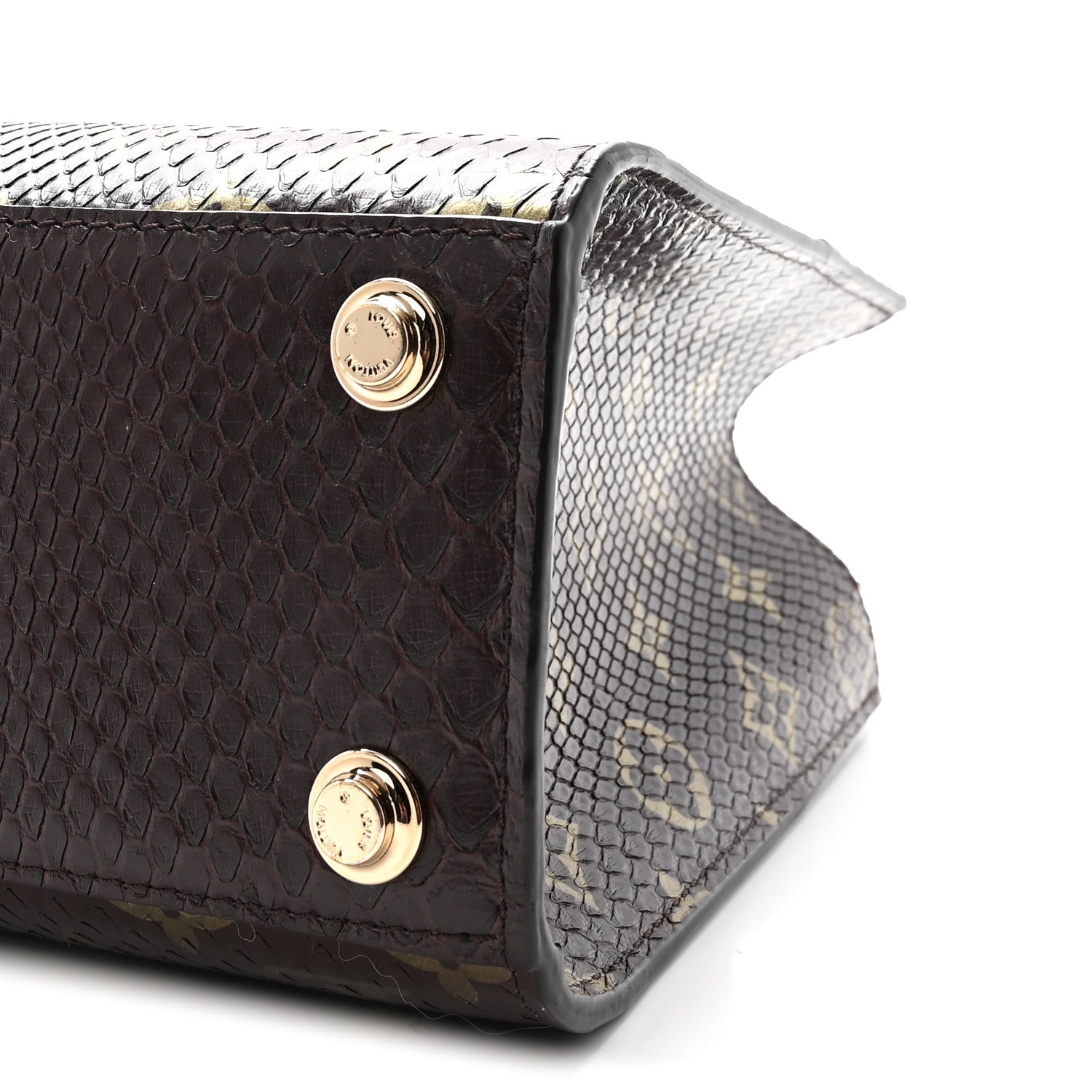 Louis Vuitton Snakeskin Monogram City Steamer Mini Brown 8 of 9
