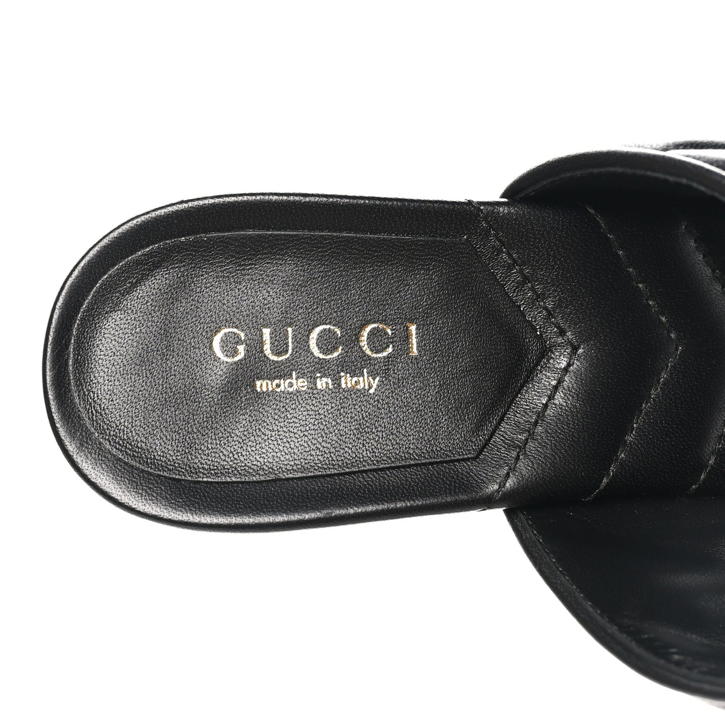 Nappa Charlotte Double G Marmont Thong Pumps 35 Black 35 Mystic White