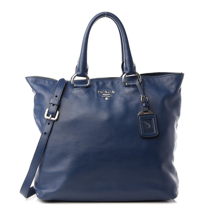 Prada Soft Calfskin Tote Bluette 1 of 8