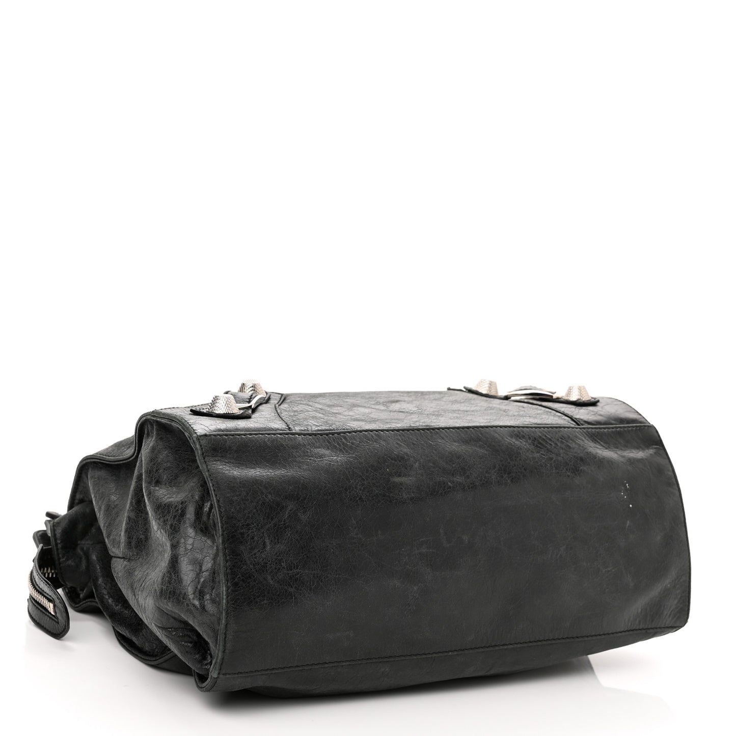 Agneau Giant 21 Silver Hardware Folder Black