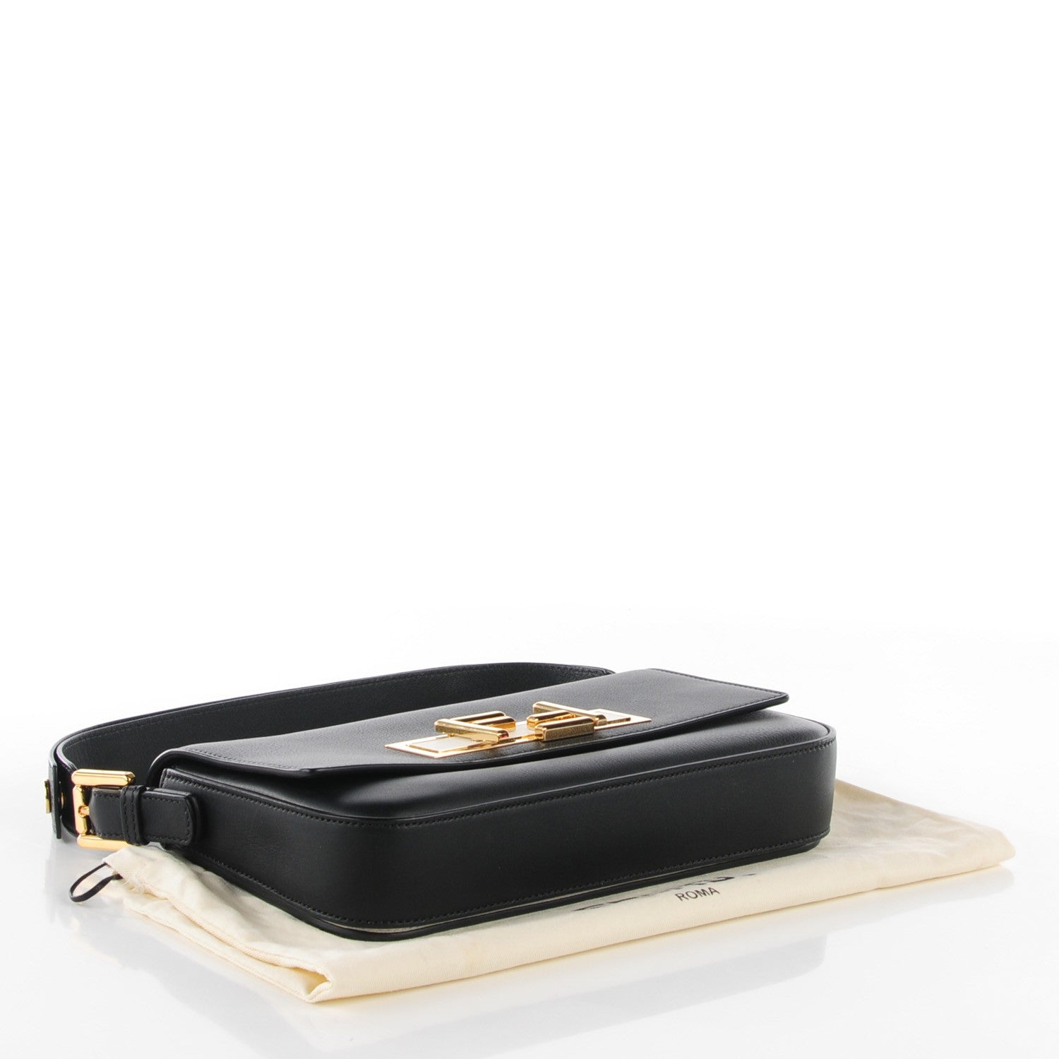 Fendi Vitello Dolce Bi-Color 3Baguette Shoulder Bag Black White 4 of 9