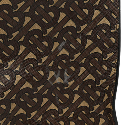 Burberry E-Canvas Monogram Stripe Book Tote Bridle Brown 15 of 21