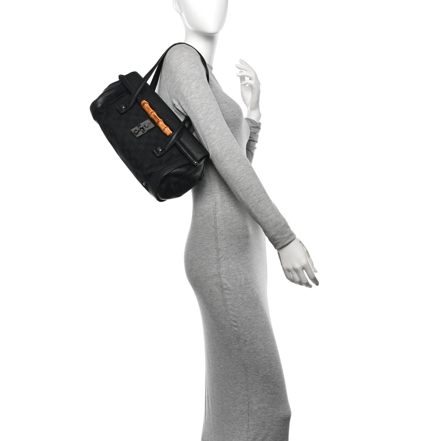Monogram Bamboo Bullet Bag Black