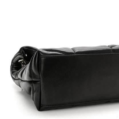 Saint Laurent Lambskin Quilted Small Loulou Puffer Monogram Chain Satchel Black 10 of 11