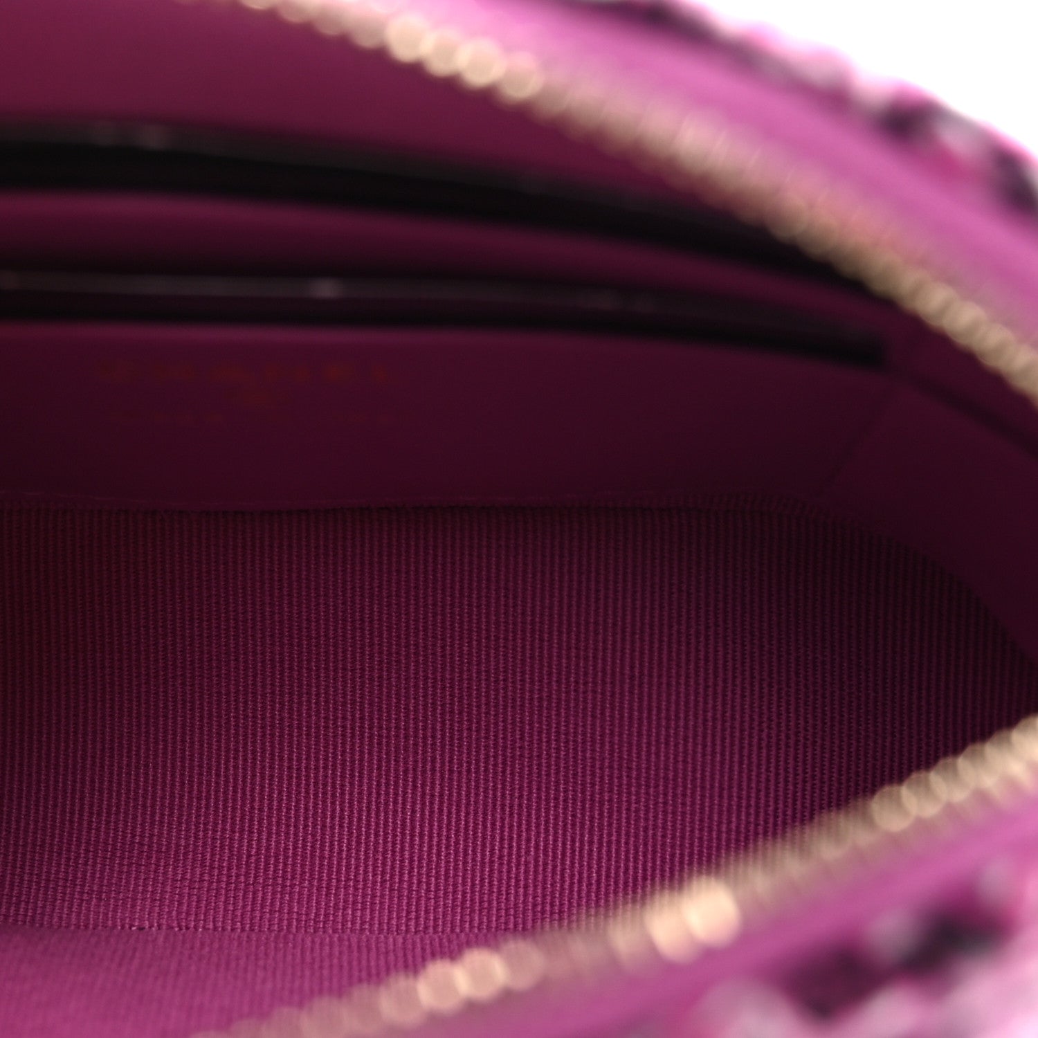 Chanel Tweed Quilted Mini Clutch With Chain Purple 5 of 11