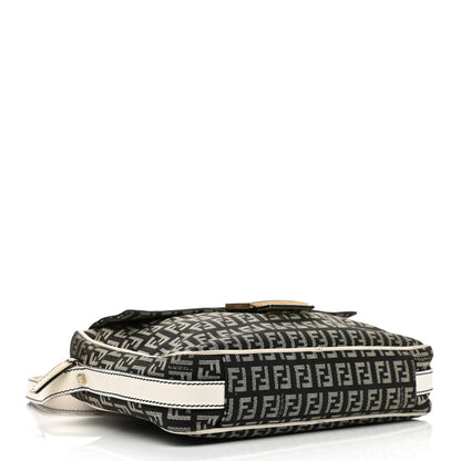 Fendi Zucchino Vitello Crossbody Black White 3 of 17