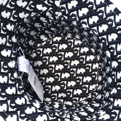 Christian Dior Gingham Reversible Teddy-D Brim Bucket Hat 57 Black White 6 of 14