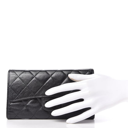 Chanel Metallic Aged Calfskin Quilted Reissue Long Flap Wallet So Black 2 of 11