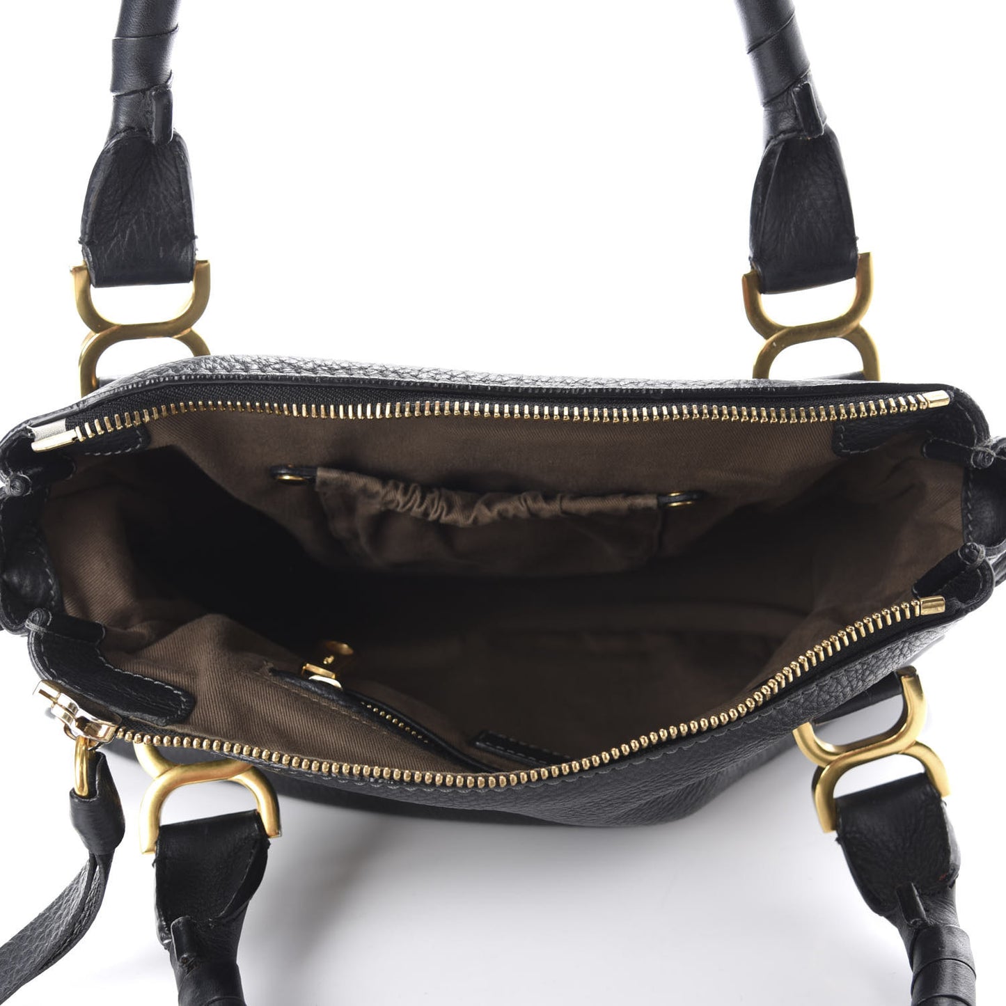 Calfskin Medium Marcie Satchel Black