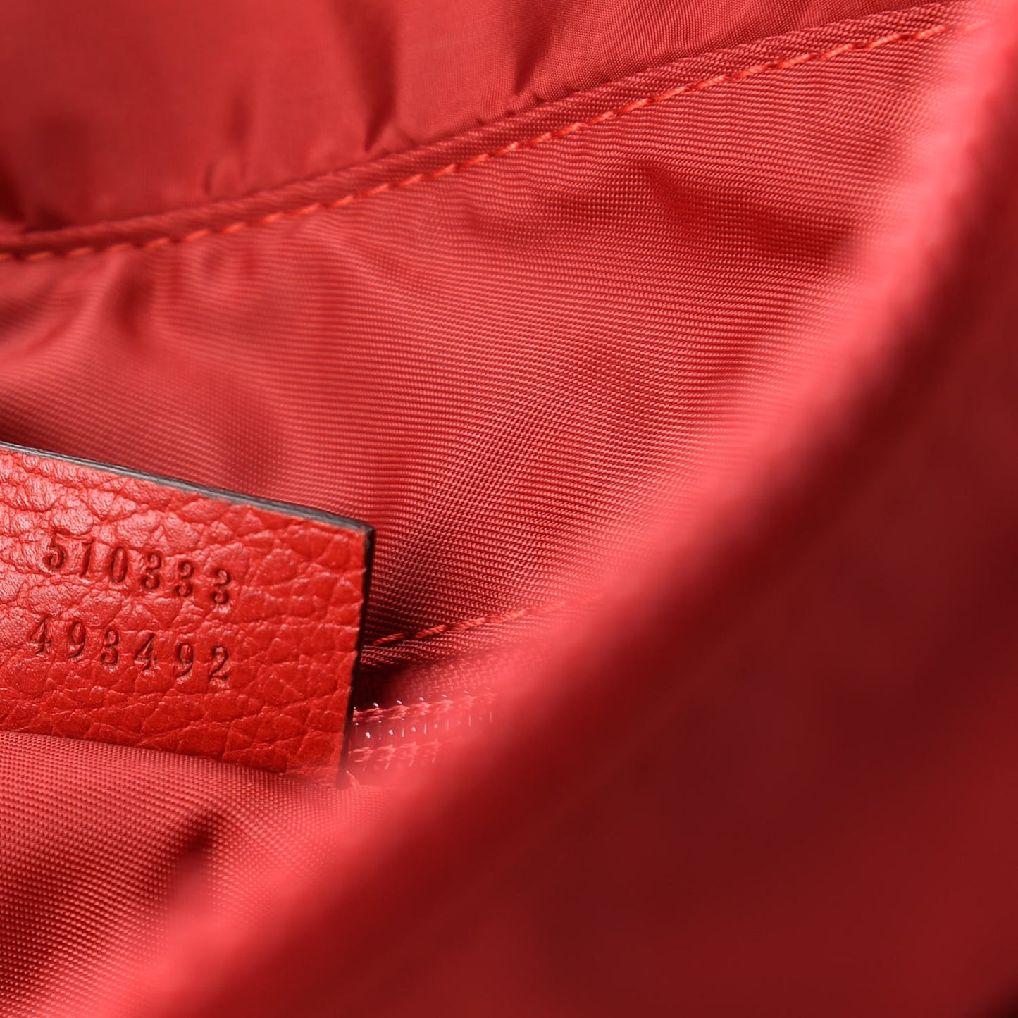 Nylon Monogram Dollar Calfskin Medium Vertical Tote Vibrant Red