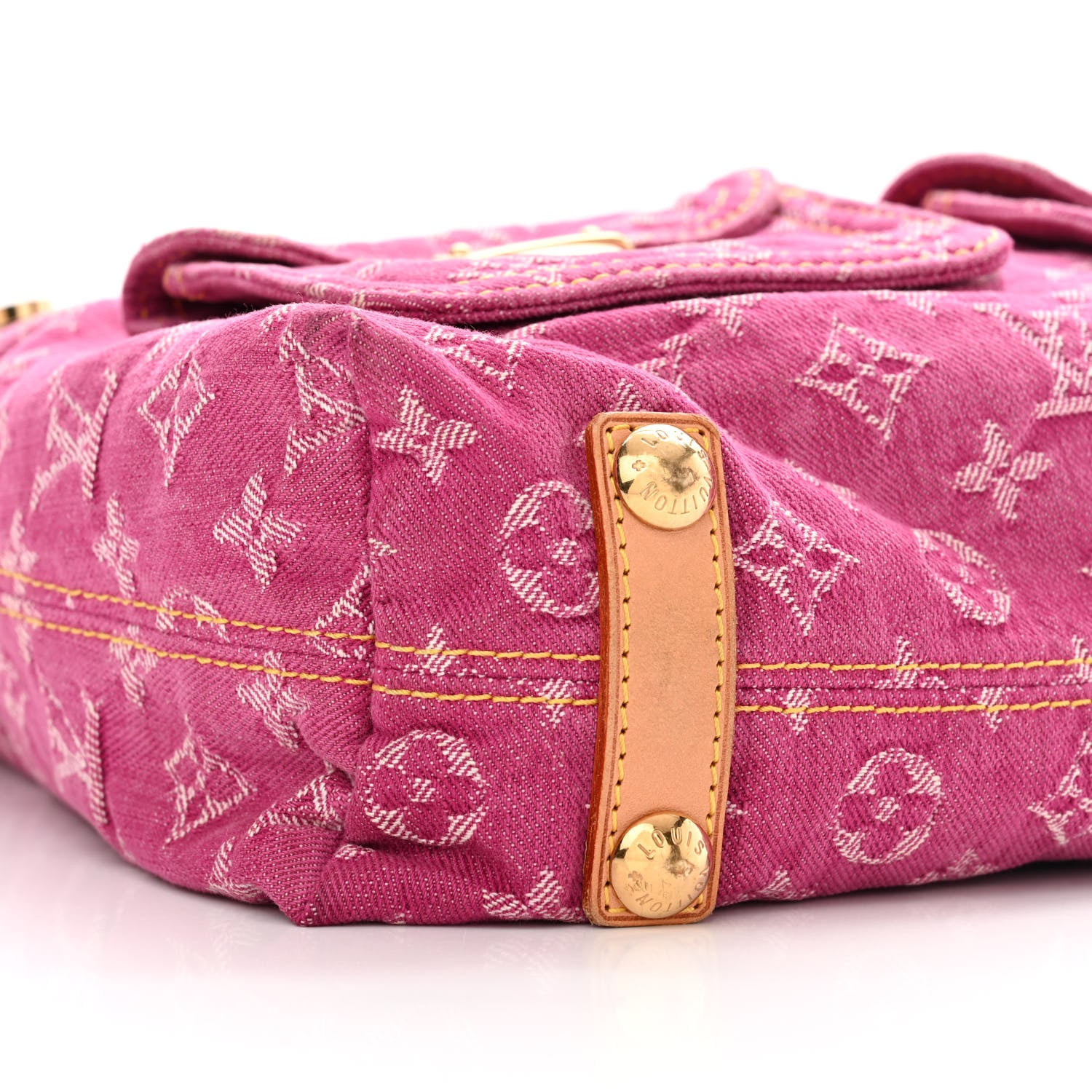 Louis Vuitton Denim Baggy GM Fuchsia 8 of 14