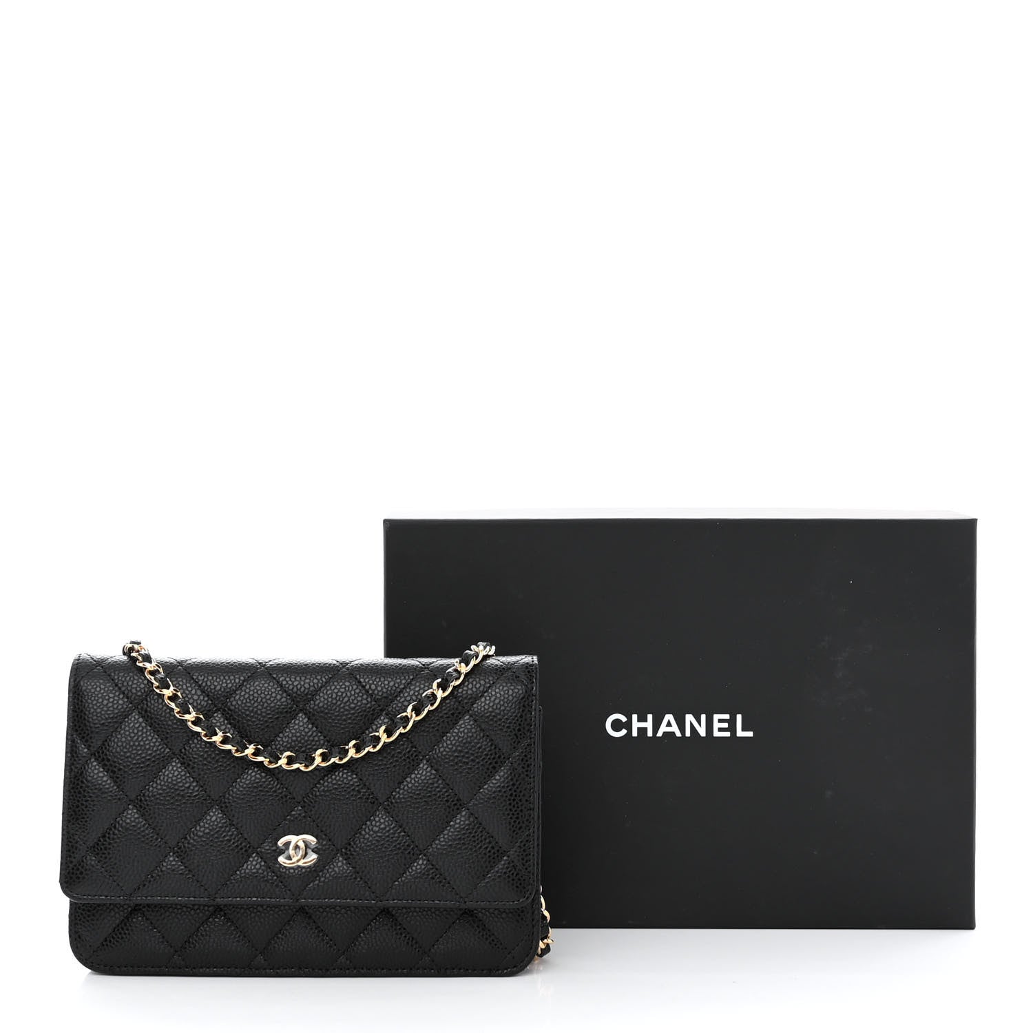 Chanel Caviar Quilted Wallet On Chain WOC Black 12 of 12