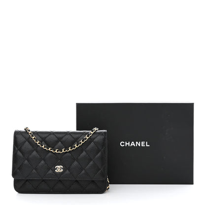 Chanel Caviar Quilted Wallet On Chain WOC Black 12 of 12