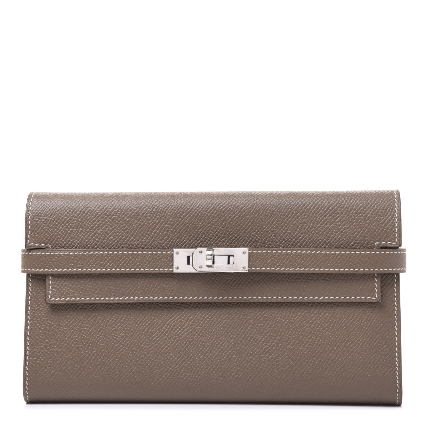 Hermes Epsom Kelly Longue Wallet Etoupe 1 of 10