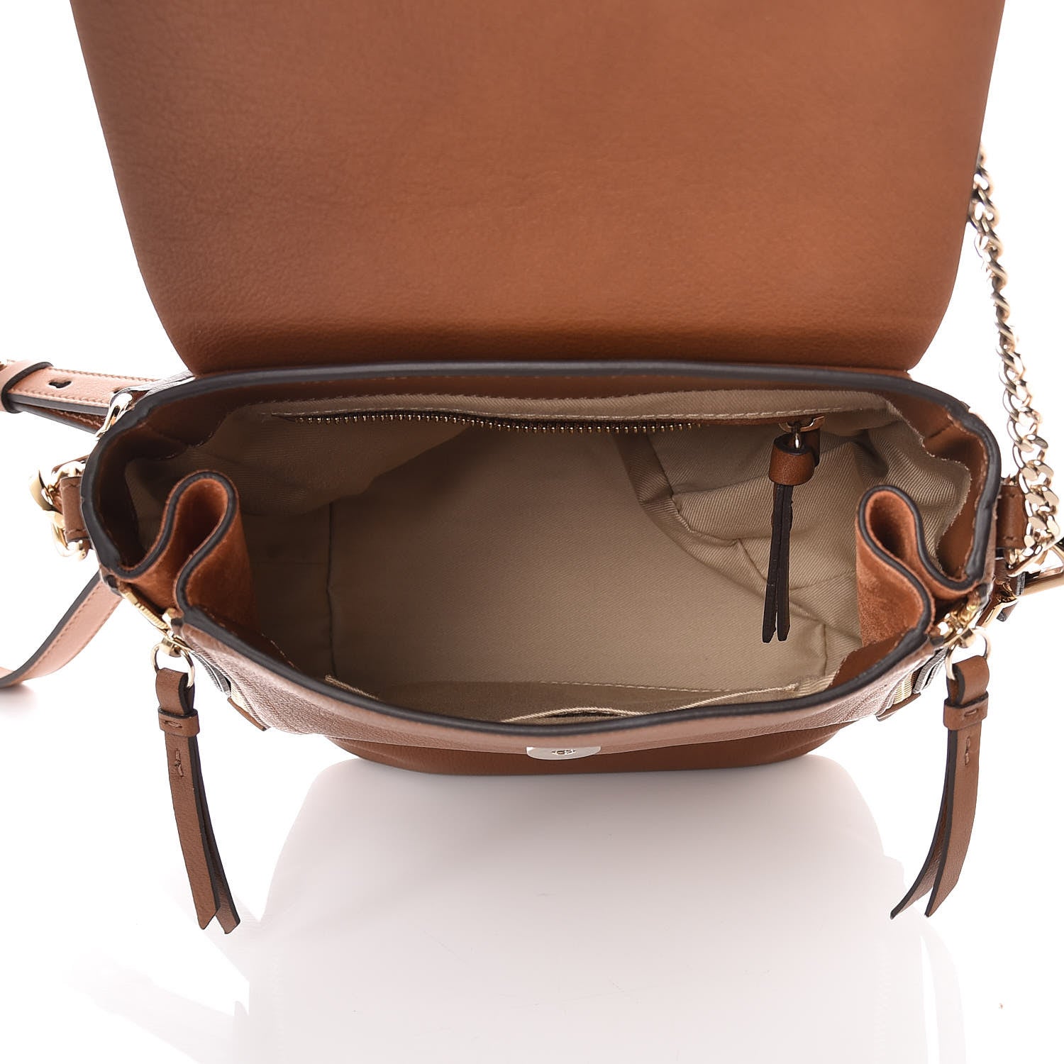 Chloe Suede Calfskin Small Faye Backpack Tan 6 of 12