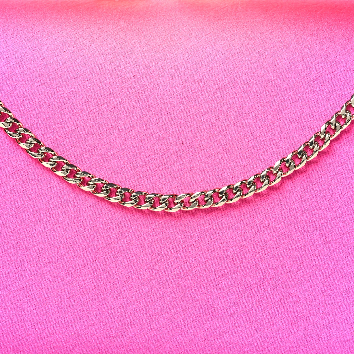 Satin Crystal Clemmie Clutch Fuchsia