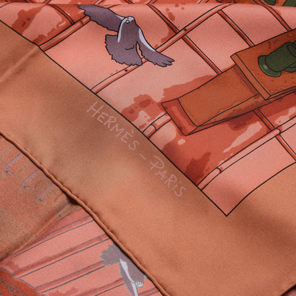 Hermes Silk Les Toits de Paris Scarf 90 4 of 6